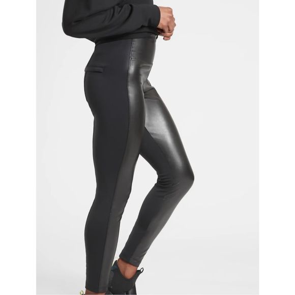 ATHLETA Delancey Shine Tight Black NWOT Size Large - Picture 2 of 7